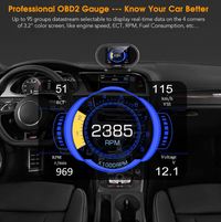 KONNWEI KW206 OBD2 trip computer and scan tool with LCD display