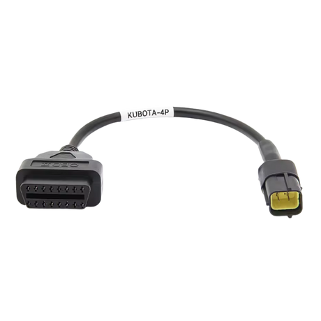 Kubota 4 Pin to 16 Pin OBD Adapter Cable