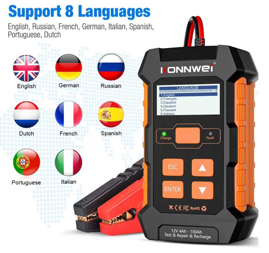 KONNWEI KW520 supported languages 