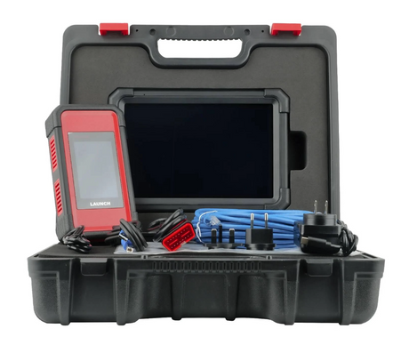Launch X431 V+ HD full kit contents laid out