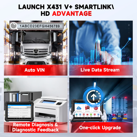 Launch X431 V+ HD heavy duty vehicle coverage