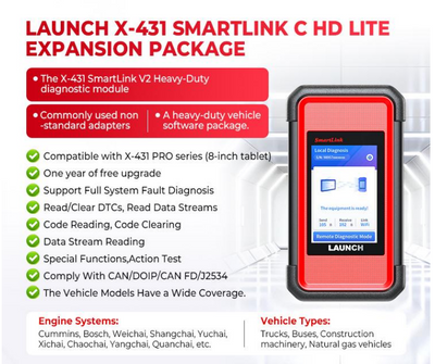 Launch X431 SmartLink C HD Lite Heavy Duty Truck Module