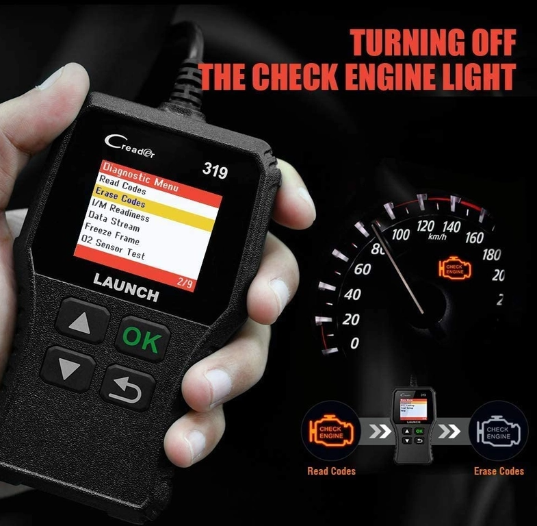 Tester Batteria Auto Lettore Di Codici Di Errore Del Motore Launch CR319 OBD2 Con Test Del Sensore Evapo2 Strumento Diagnostico Per Auto Con Ricerca Dtc Per Cancellare La Spia Di Controllo Del - Foto 9