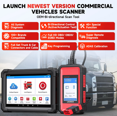 Launch X431 V+ HD diagnostic tablet in use