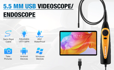 Launch VSP600 Videoscope Camera Inspection Endoscope