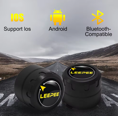 Motorcycle TPMS System With Bluetooth Sensors Tyre Pressure Monitoring for Motorbikes