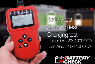 Quicklynks BA106 12V Battery Tester for Lithium and Lead Acid + LifePo4