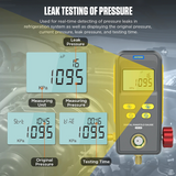 AUTOOL LM110 Digital Manifold Meter Air Conditioner Refrigerant Leak Tester HVAC Vacuum