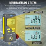 AUTOOL LM110 Digital Manifold Meter Air Conditioner Refrigerant Leak Tester HVAC Vacuum