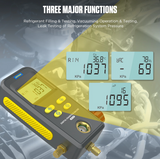 AUTOOL LM110 Digital Manifold Meter Air Conditioner Refrigerant Leak Tester HVAC Vacuum