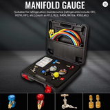 Professional HVAC Diagnostic Tool | 4 Way Air Conditioner Manifold Gauge Set