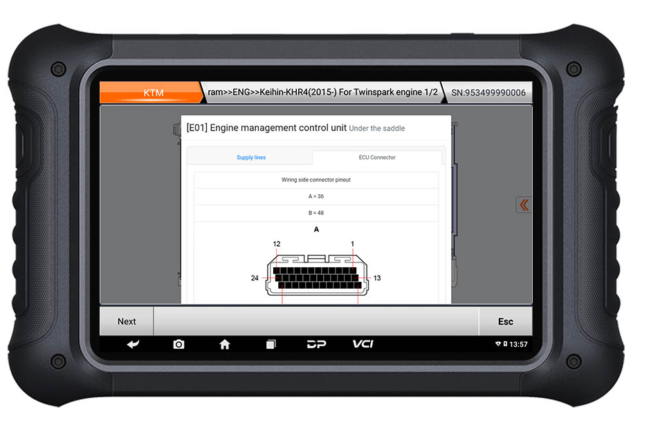 OBDSTAR MS70 Universal Motorcycle Diagnostic Scan Tool