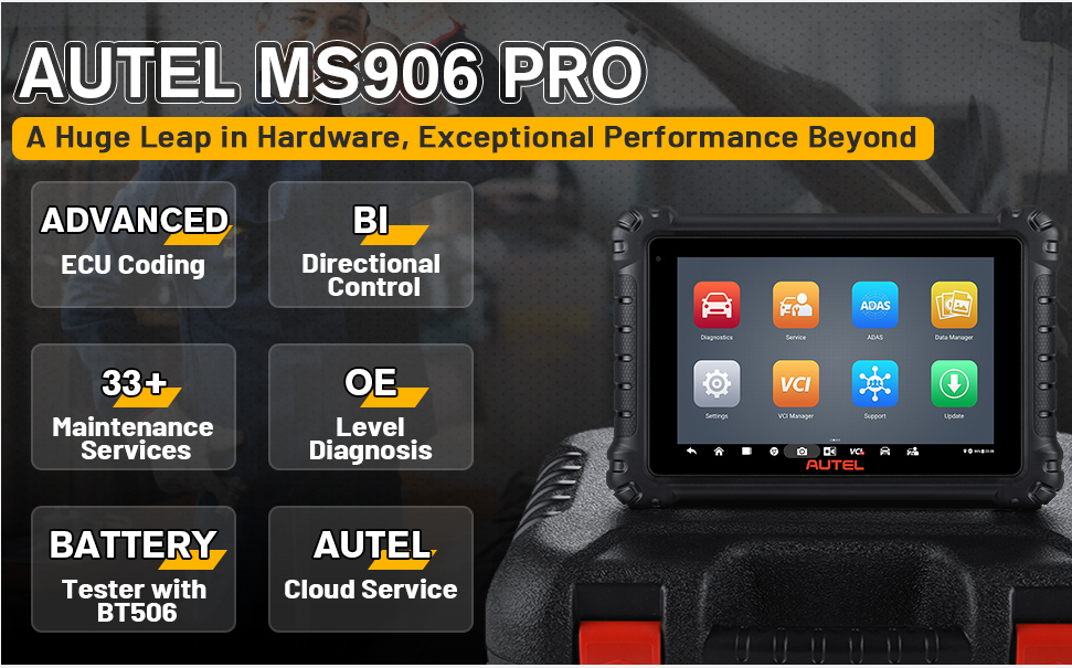 2024 Autel MaxiSys MK906 Pro Coding Full System Diagnostic Scan Tool MS906  Pro