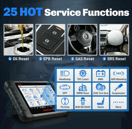 Autel MaxiCheck MX808S full system scan screen