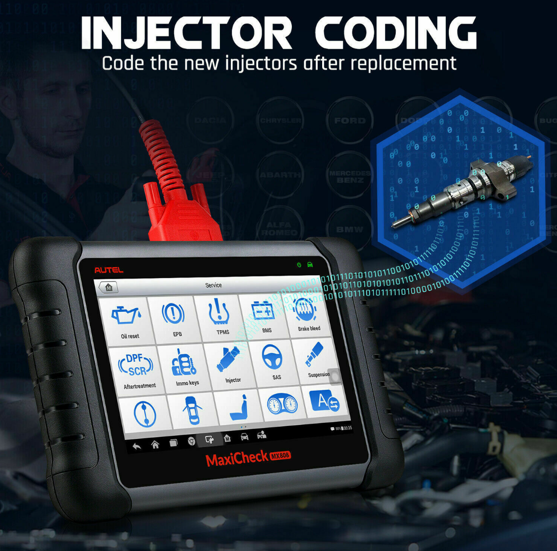 Autel MaxiCheck MX808S vehicle coverage screen
