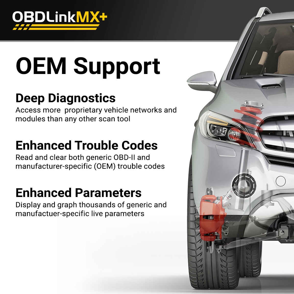 OBDLink MX+ Bluetooth OBD2 Scanner & Diagnostic Tool (iOS, Android, Windows)