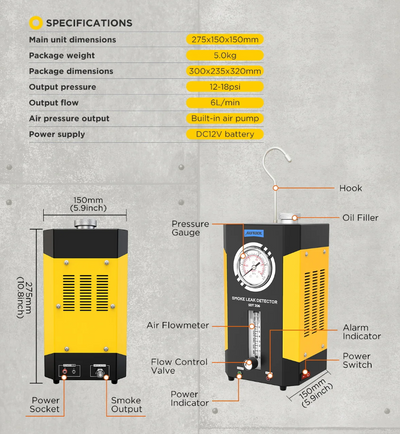 AUTOOL SDT206 Smoke Machine Leak Detection System