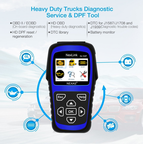 Nexas Truck and Machinery 24V OBD2 Diagnostic Scan Tool