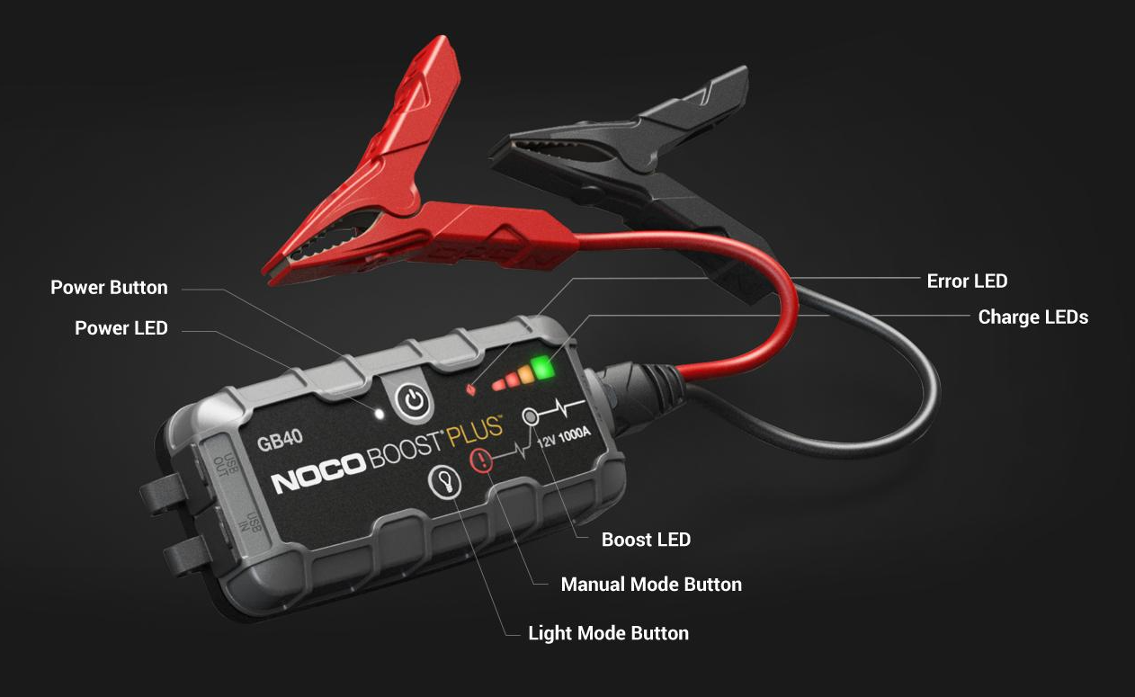 NOCO Boost Plus GB401000 Amp Portable Car Battery Jump Starter, NOCO GB40