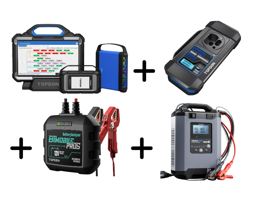 Topdon Phoenix Max Professional Diagnostic Scan Tool 12/24 V With Or Without Truck Adapter Kit