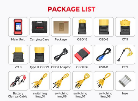Launch X431 SmartLink C HD Lite package list