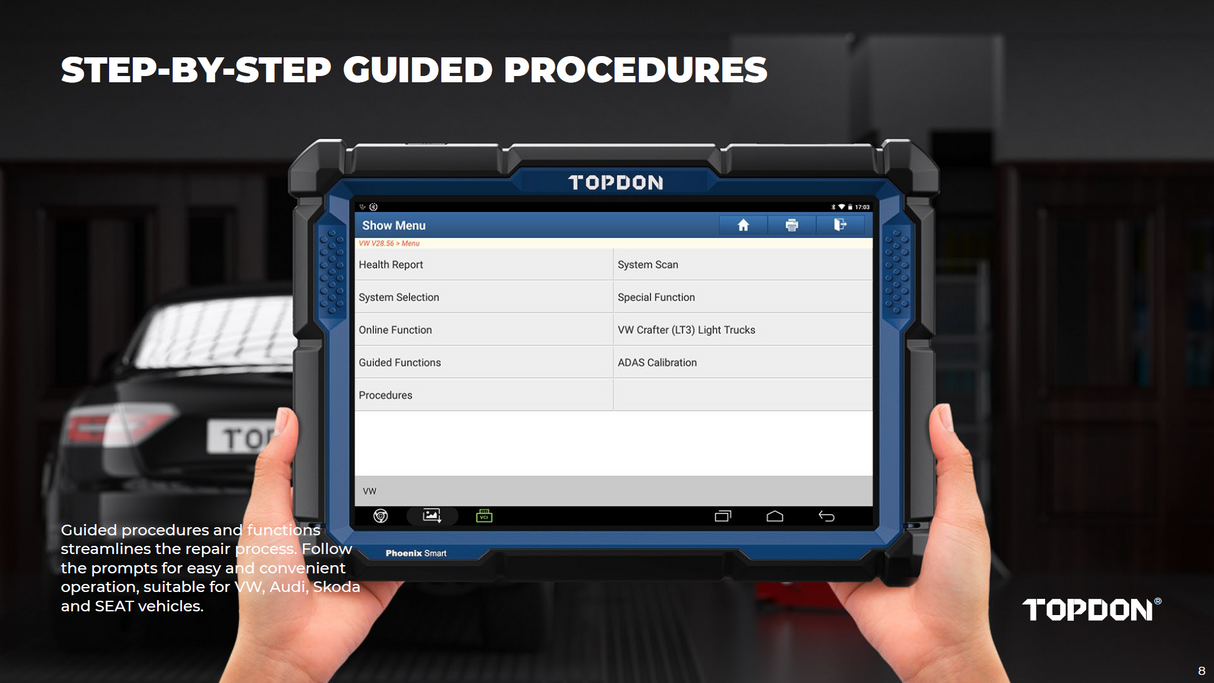 Topdon Phoenix Smart Advanced Intelligent 12/24v Diagnostic Scan Tool - Premium Diagnostic Equipment
