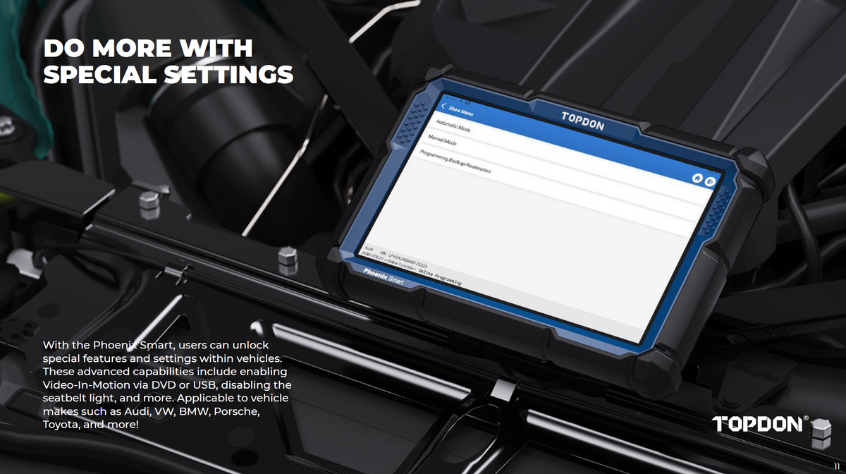 Topdon Phoenix Smart Advanced Intelligent 12/24v Diagnostic Scan Tool - Premium Diagnostic Equipment