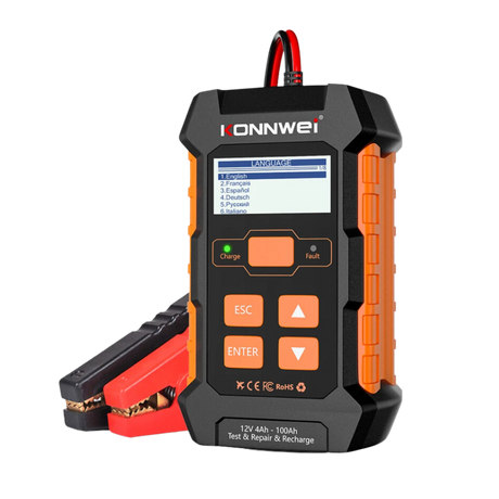 KONNWEI KW520 Battery Charger + Tester + Repairer For 12/24V