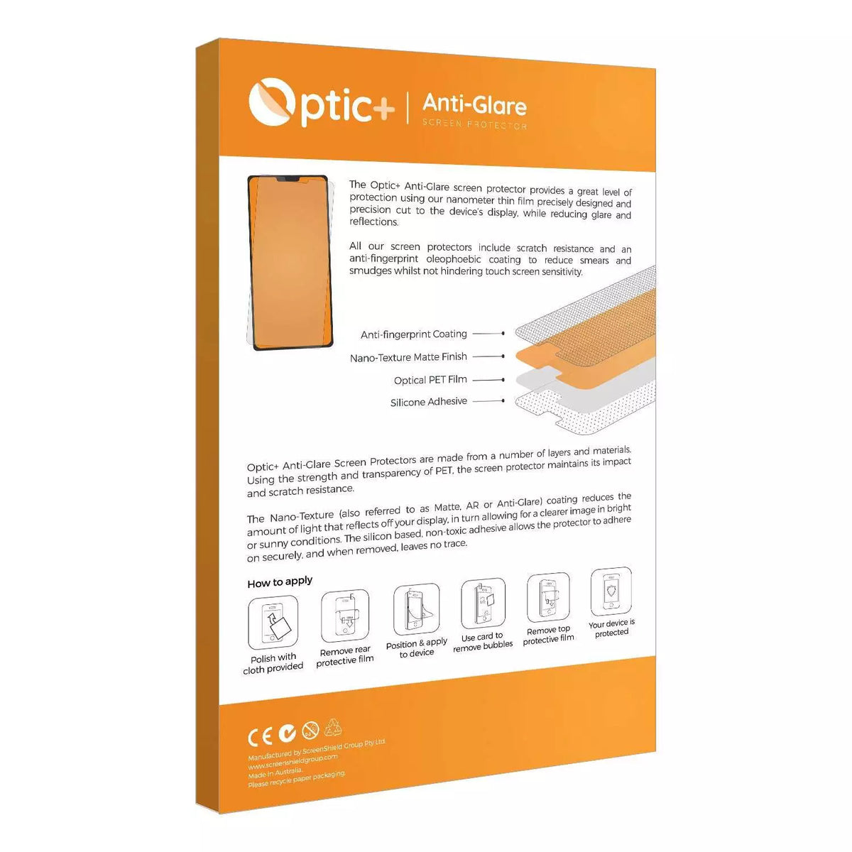 Optic+ Anti-Glare Screen Protector for Autel MaxiSys Ultra Scan Tool