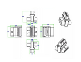 OBD2 splitter cable technical drawing