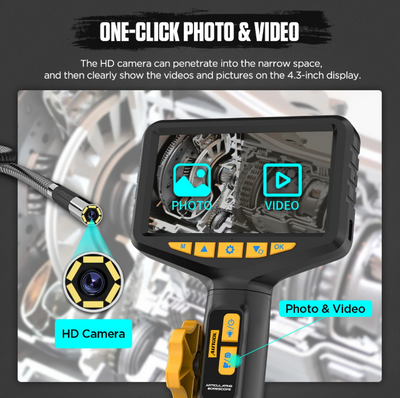 AUTOOL SVB305 HD camera with display for photo and video recording