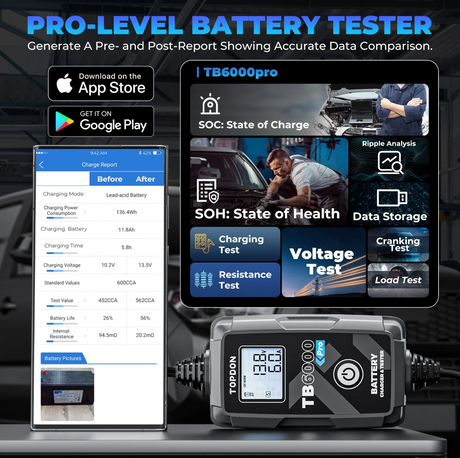 Topdon pro-level battery tester