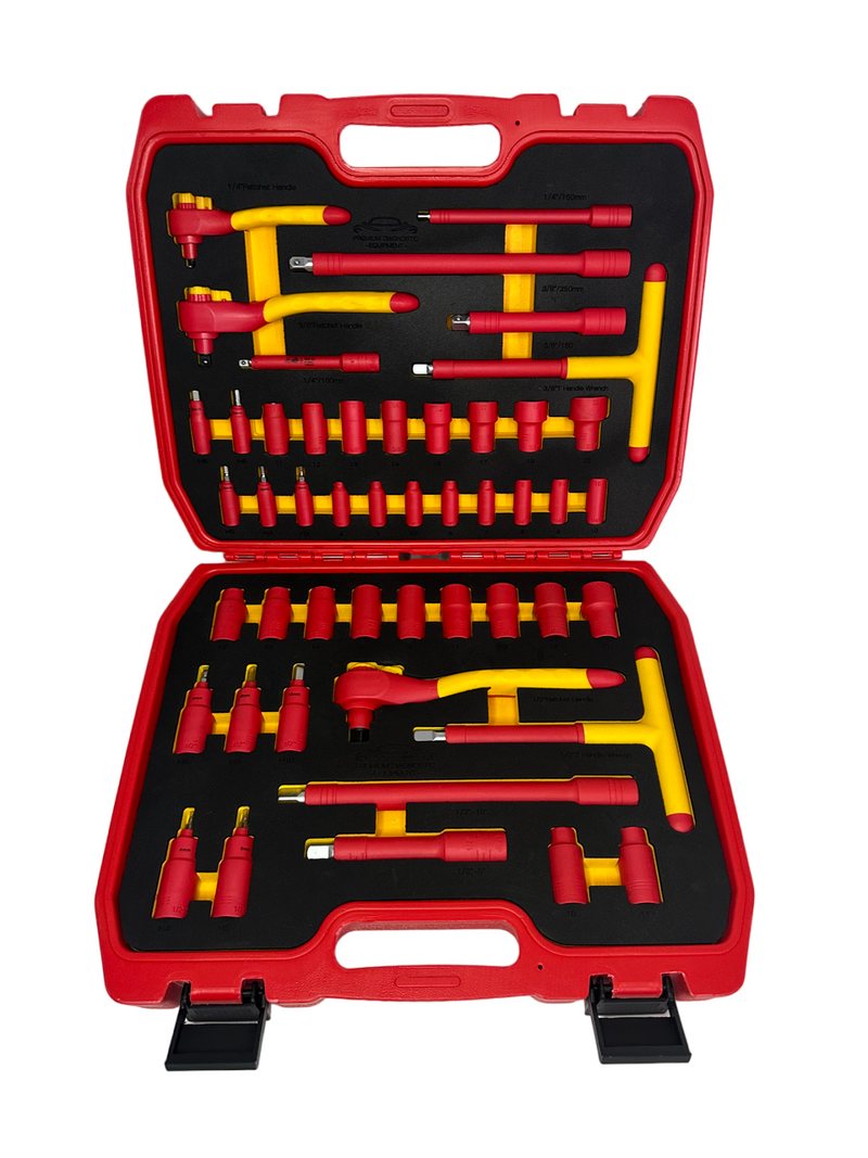 PDE 48PCS VDE Insulated Tool Kit Ratchet Socket Set