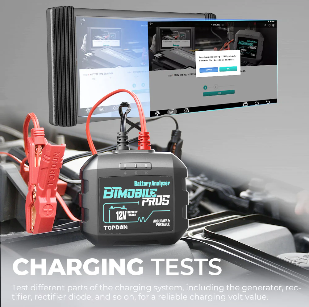 Topdon BT Mobile ProS Battery Tester - Premium Diagnostic Equipment