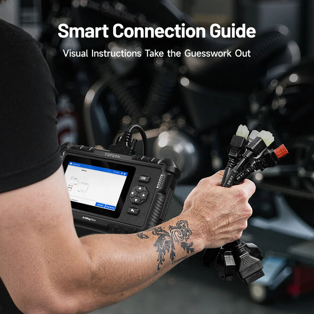 Topdon ArtiDiag Moto smart connection guide
