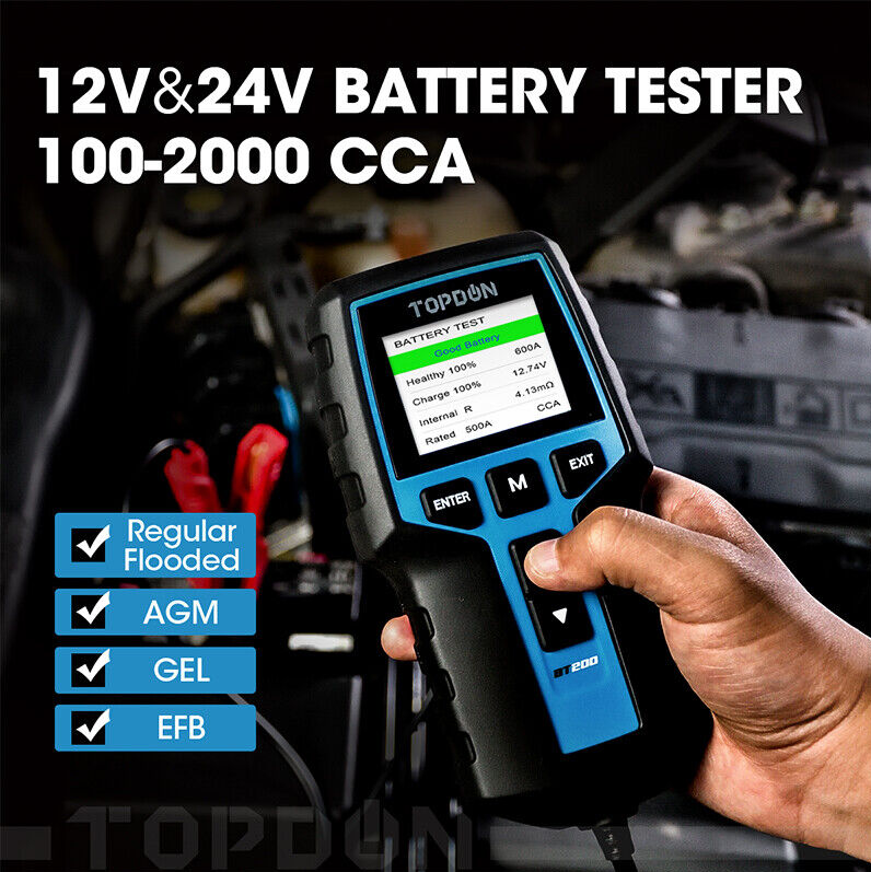 24v 12v Auto Batterie Tester Cca Bci Ca Mca Jis Din Iec Digital Batterie  Analysator