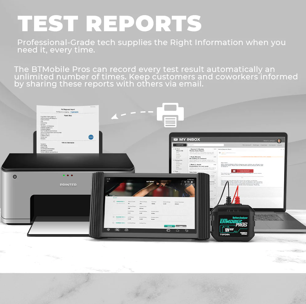 Topdon BT Mobile ProS Battery Tester - Premium Diagnostic Equipment