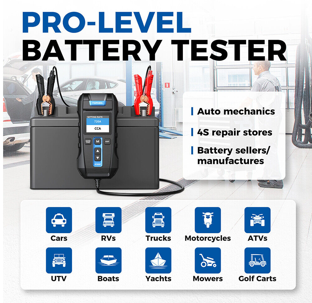 Topdon BT300P 12v 24v battery tester tool 