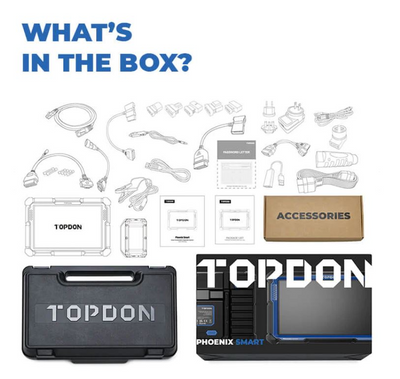 Topdon phoenix smart professional scan tool full kit packing list