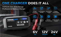 Topdon T30A Battery Charger for 6V/12V/24V