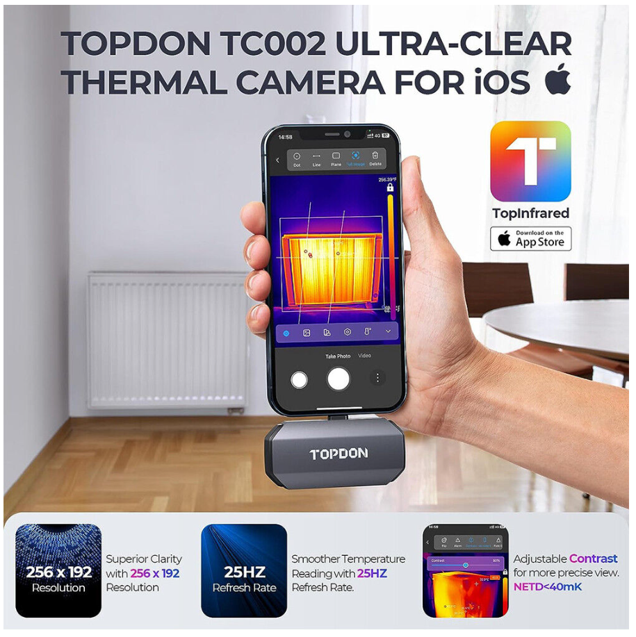 Topdon TC002 IR Thermal Imaging Infared Camera IOS for iPhone