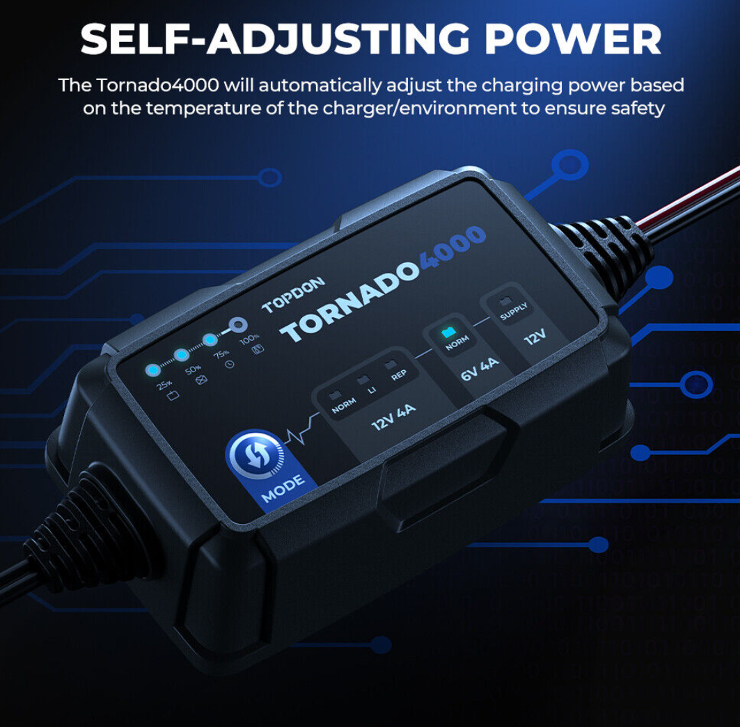 Topdon Tornado4000 T4000 Battery Charger
