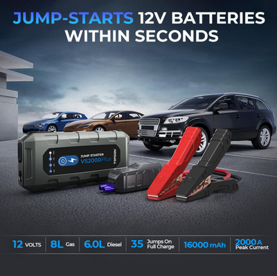 Topdon VS2000PLUS Jump Starter + Battery Tester 2000A
