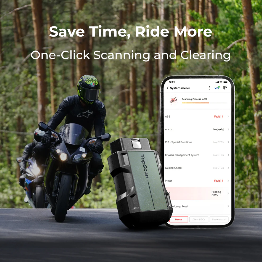 Topdon TopScan Moto Diagnostic Scan Tool for Motorbikes