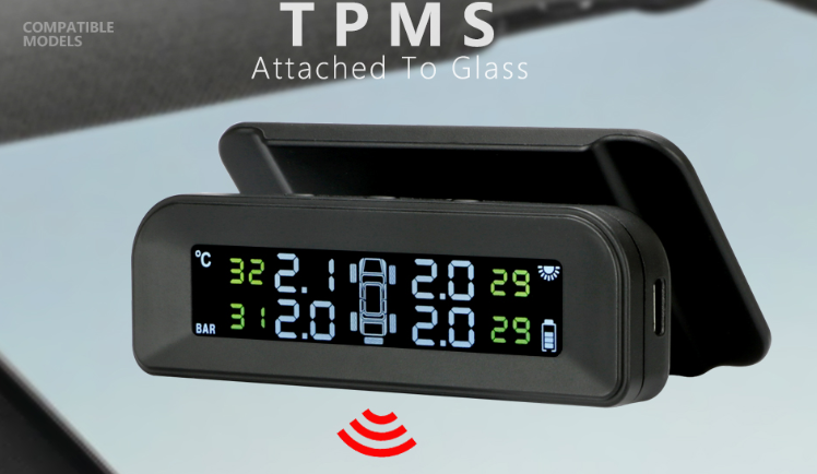 Solar Powered Tyre Pressure Monitoring System - Car TPMS
