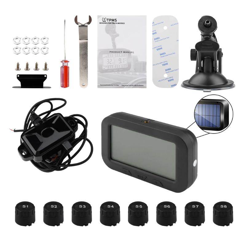 Tyre pressure monitoring system 8 sensors 
