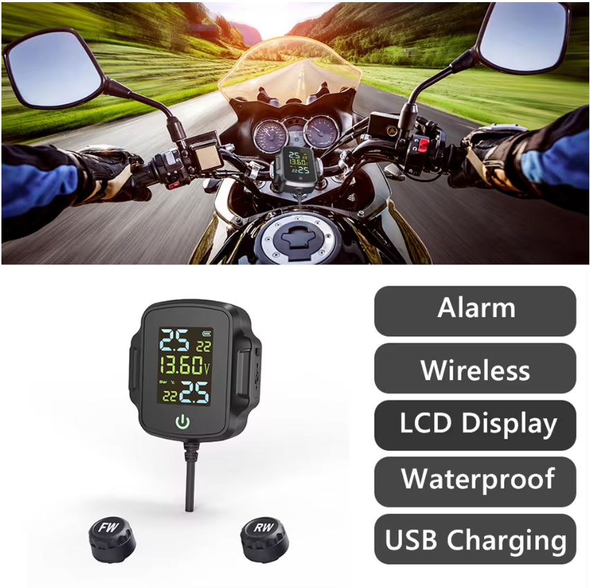 Motorcycle TPMS Tyre Pressure Monitoring System For Bikes