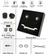motorcycle TPMS via Bluetooth sensors package list