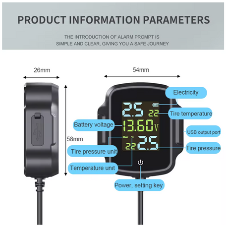 motorcycle TPMS product information parameters