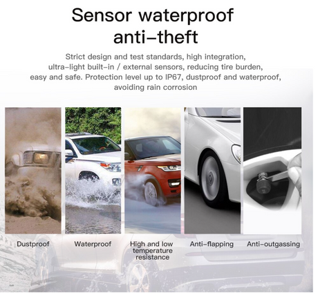 Solar Powered TPMS waterproof anti-theft